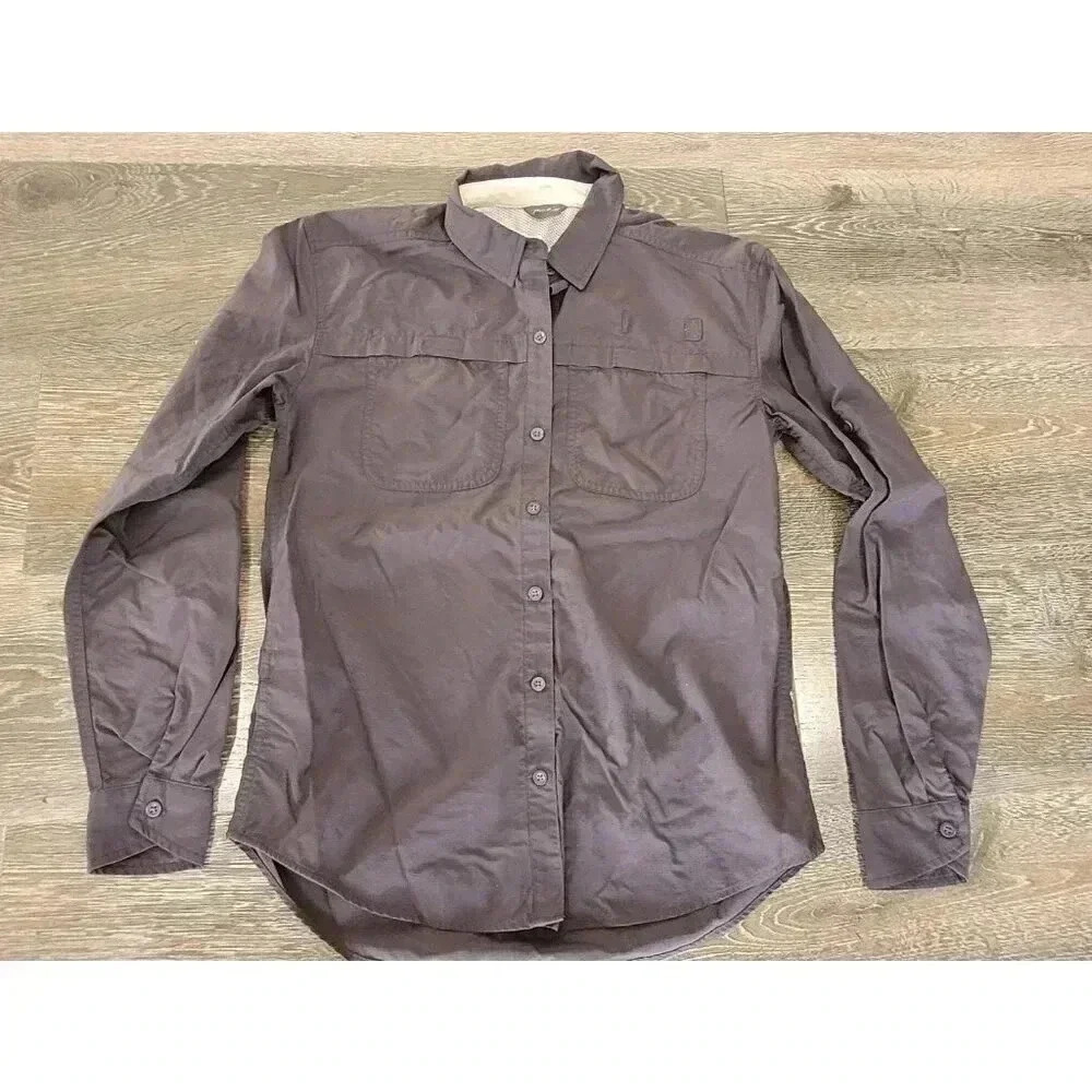 Eddie Bauer Grey Breathable Button Up Shirt size xs #7